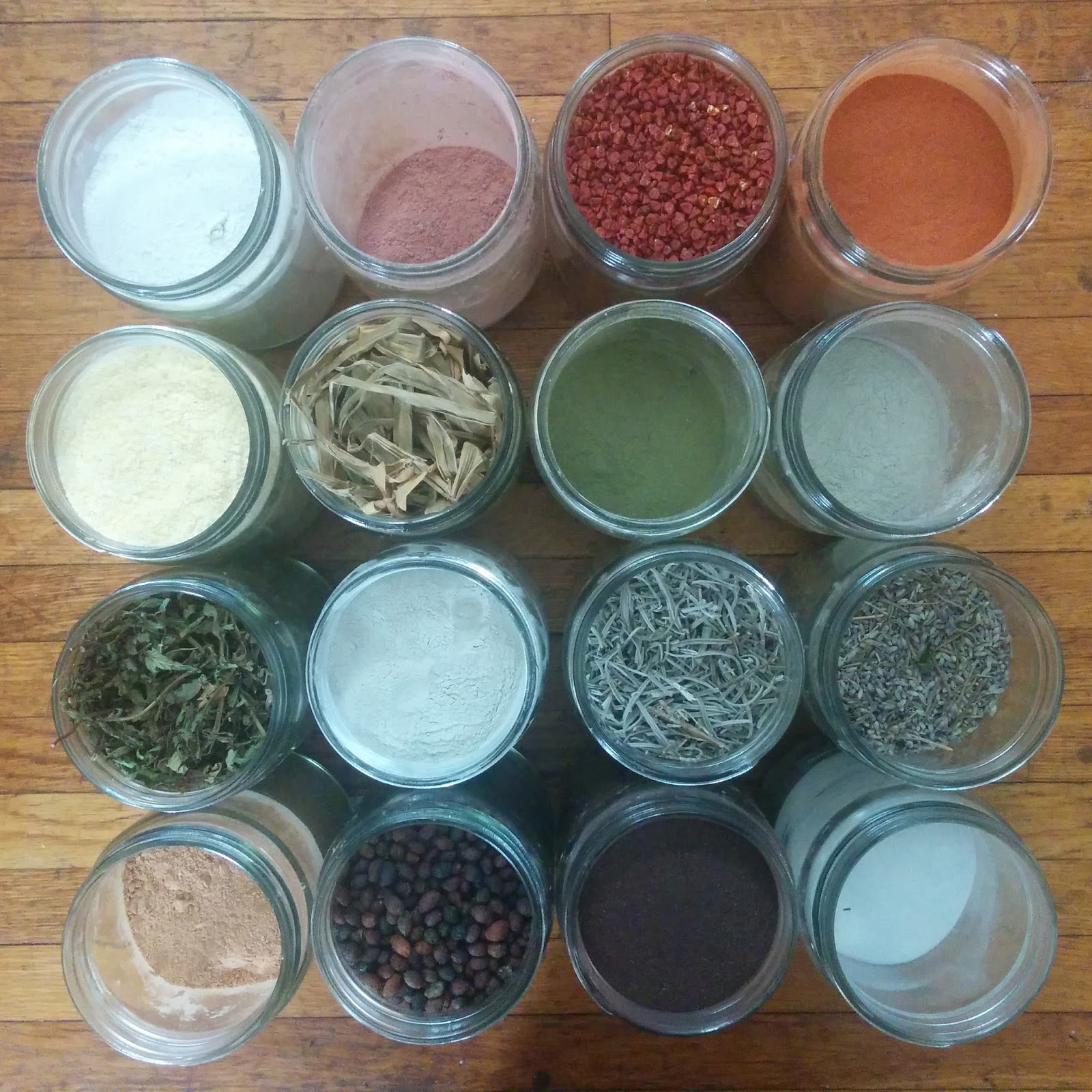 Some of Our Soaps Ingredients, Including Locally Sourced Herbs